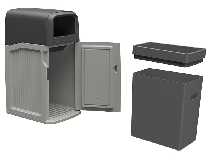 851M15 Molded Trash Receptacle